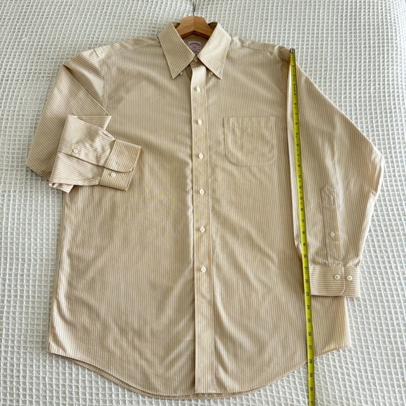 Brooks Brothers The Original Polo Shirt Regular Fit Stripped Non Iron Sz Large - Picture 8 of 17